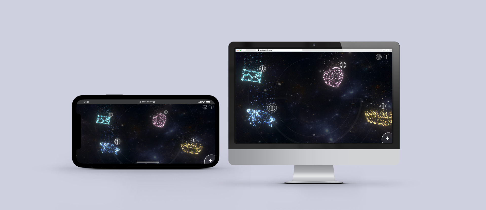 virtual website space theme